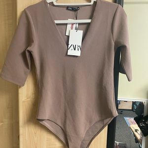 Zara brown/mauve bodysuit